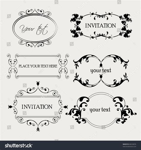 Set Of Decorative Frame Ornaments For Text In Vector 88234876