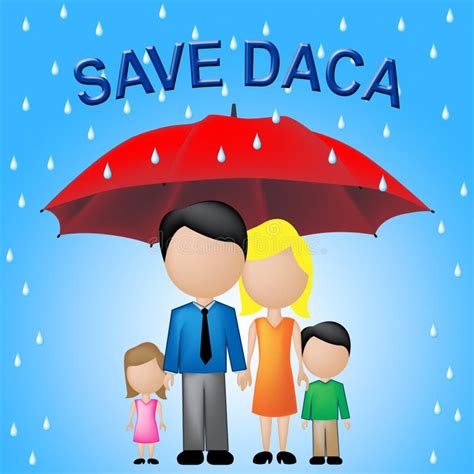 Daca Kids Dreamer Legislation For Us Immigration 2d Illustration