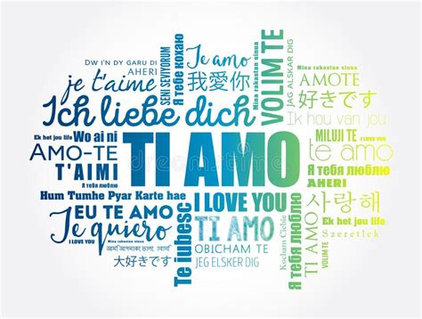 Ti Amo I Love You In Italian In Different Languages Of The World Word