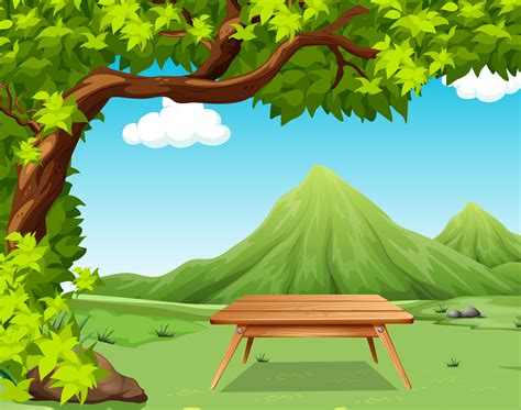 Nature Scene With Picnic Table In The Park 372175 Download Free