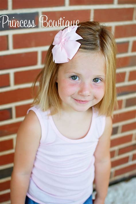 Hair Bow Pink 4 Inch Bow On Clip Baby Headbands And Hair Bows At