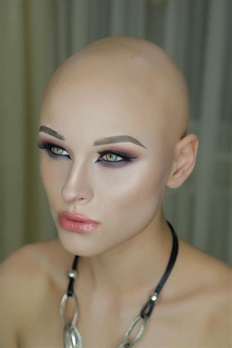 bald baldgirl model strange kristinataymoontmodel bald women bald girl bald heads