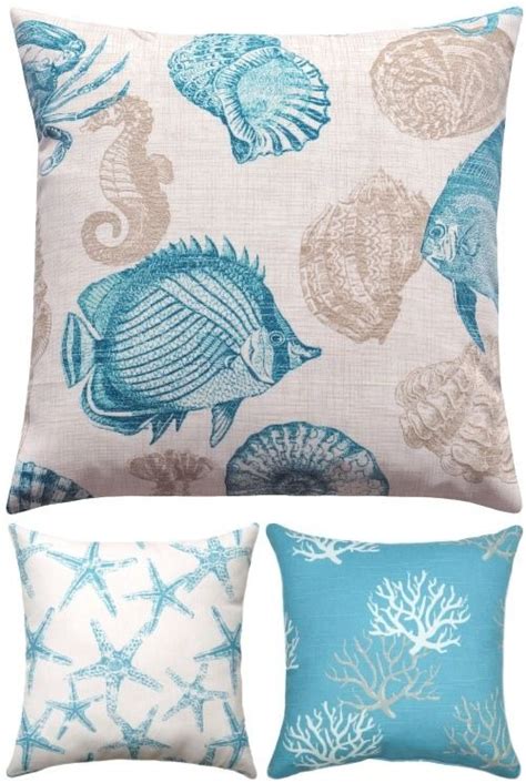 Coastal And Beach Theme Throw Pillow Covers For Easy Pillow Makeovers