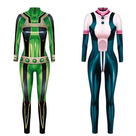 Ainiel Academia Froppy Tsuyu Asui Cosplay Costume Spandex Zentai Suit Women Girls Bodysuits