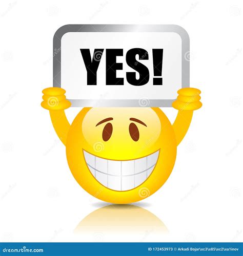 Say Yes Vector Emoji Stock Vector Illustration Of Design 172453973