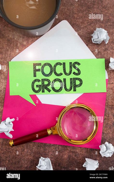 Hand Writing Sign Focus Group Concept Meaning Showing Assembled To