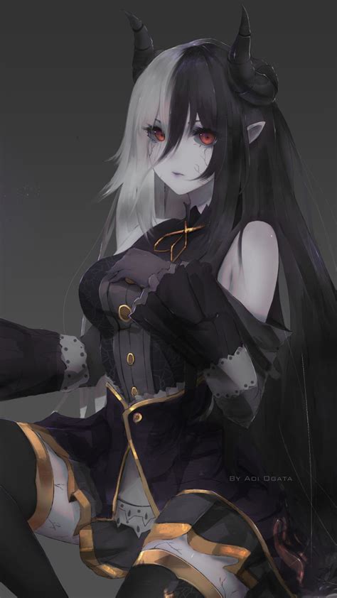 Female animated character wallpaper, horror. Download 720x1280 wallpaper devil, anime girl, magic, dark, samsung galaxy mini s3, s5, neo ...