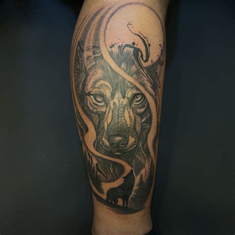 Abstract Wolf Tattoo By Mukesh Tupkar Best Tattoo Artist In Goa