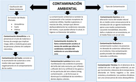 Mapas conceptuales Contaminación Ambiental Descargar