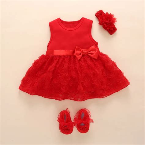 New Born Baby Girls Infant Dressandclothes Summer Kids Party Birthday