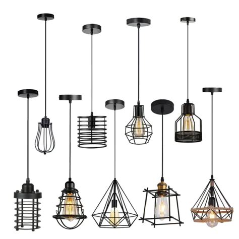 Industrial Wire Cage Style Retro Ceiling Pendant Lights Lamp Shade