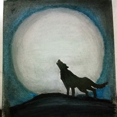 Full Moon With Wolf By Neh031 On Deviantart