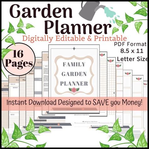 Simply recording your gardening records in a binder can help you a lot as the years progress. Garden Planner, Garden Planner Printable, Digitally ...