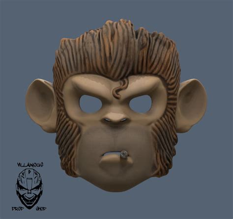 Space Monkey Pogo Mask 3d Model Obj File Etsy
