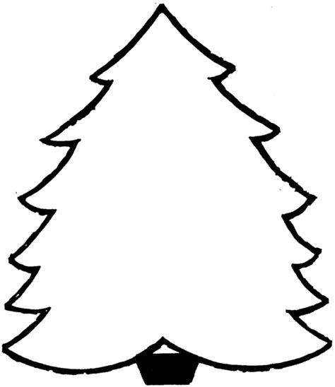 Blank Christmas Tree coloring page | Add your own decorations