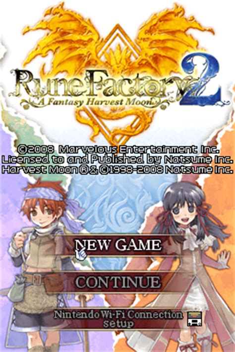 A fantasy harvest moon and pokemon blattgrune. Rune Factory 2 - A Fantasy Harvest Moon (U)(XenoPhobia) ROM