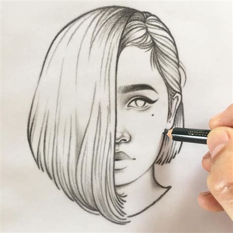 Instagram Portrait Sketches Line Portrait Cool Art Drawings