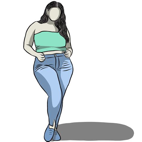 Line Drawing Of Cartoon Characterwoman Plus Size 20994823 Png