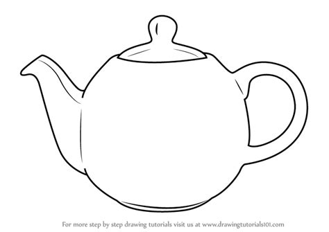 Beautiful tea cup and tea pot sketching and painting. Learn How to Draw a Teapot (Everyday Objects) Step by Step ...