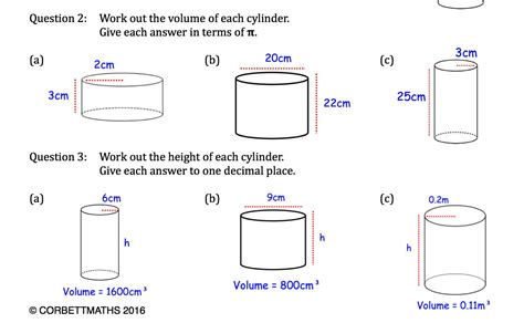 Corbettmaths On Twitter Textbook Exercise Volume Of A Cylinder