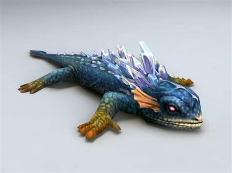 Crystal Lizard 3d Model 3ds Max Files Free Download Modeling 45939 On