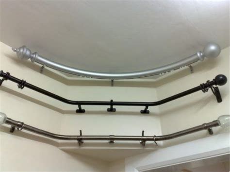 Curved shower curtain rod no screws. A Tale of a Bay Window Curtain Rod - My Decorating Tips