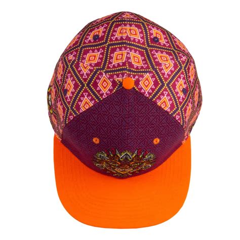 Buy A Chris Dyer Mandala Face Burgundy Fitted Hat Online Today