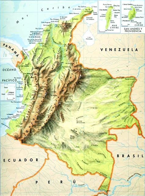 Resultado De Imagen Para Mapa Del Relieve Colombiano Mapa De Colombia