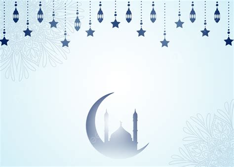 Background Biru Bintang Liontin Latar Belakang Ramadhan Idul Fitri