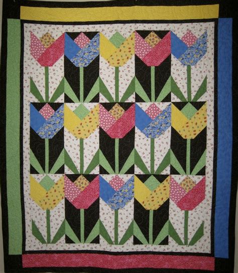 Tulip Time Flower Quilts Floral Quilt Barn Quilt Patterns Pattern