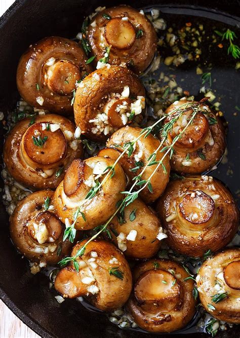 Roasted Mushrooms With Garlic Butter Sauce Recipe — Eatwell101