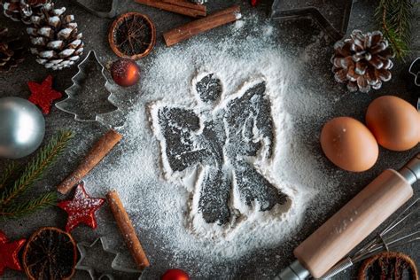 Christmas Baking Flour Angels Digital Backdrop Photography Etsy México
