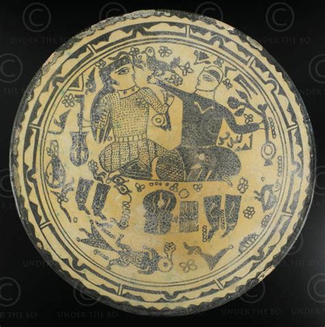 Persian Ceramic Plate Afg79 Afghanistan Province Of Nuristan