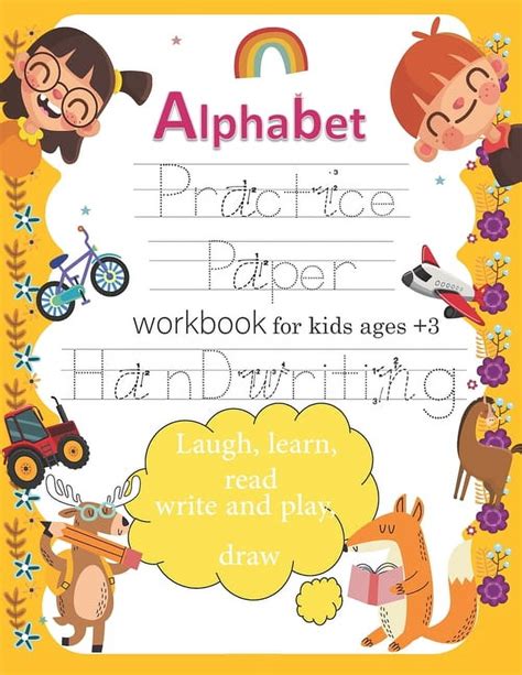 Handwriting Practice Paper Workbook Practice Books For Kids Ages 3 5