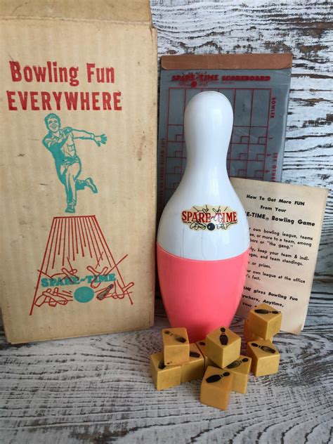 Vintage 1962 Spare Time Bowling Dice Game Baby Boomer Game Etsy