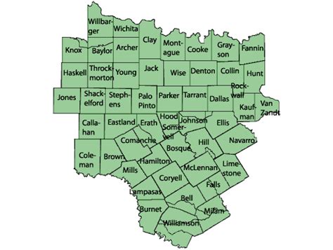 Map Of East Texas Counties