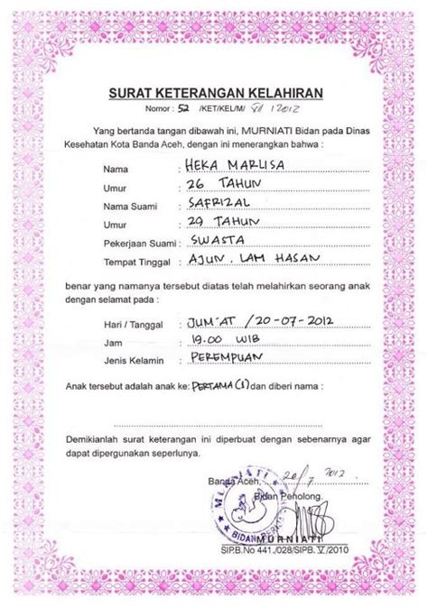 Contoh Surat Permohonan Perbaikan Akta Kelahiran Id Images And Photos