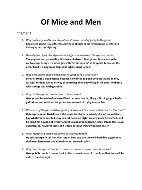 Of Mice and Men | PDF