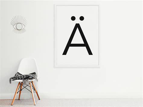 Letter Wall Art Print Instant Download Minimalism Nordic Etsy