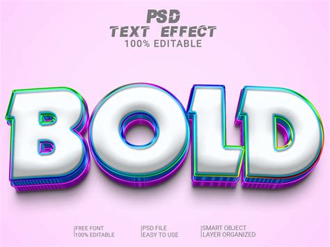 3d Text Effect Bold By Md Imamul On Dribbble