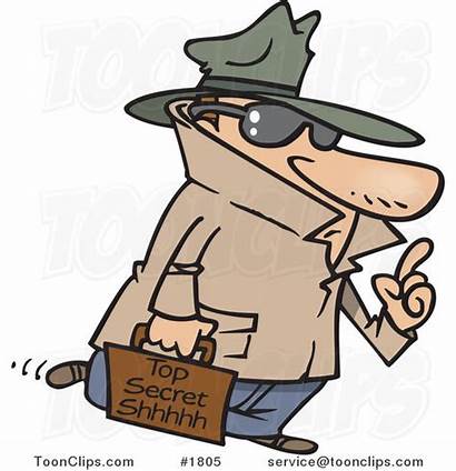 Secret Agent Cartoon Spy Clipart Coat Trench