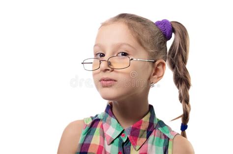 Posing Serious Schoolgirl Glasses Stock Photos Free And Royalty Free