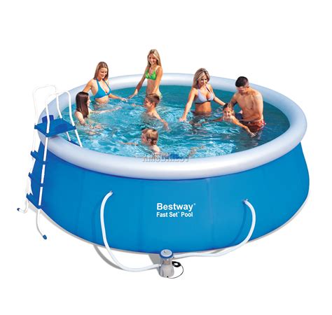 Bestway Fast Set Swimming Pool Round Inflatable 15ft X 48inch With