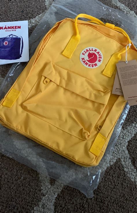 Yellow Fjallraven Kanken Classic Backpack New With Tags Backpack