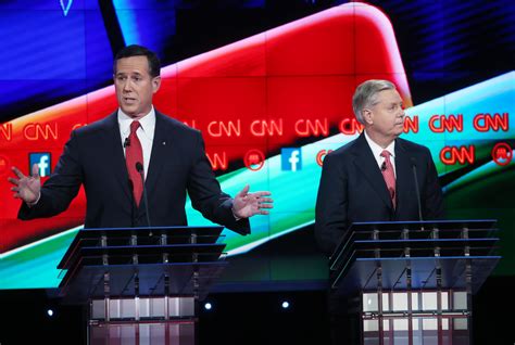 Lindsey Grahams Debate Face While Rick Santorum Attacks Islam Says It All