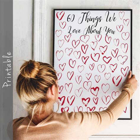 60 Things We Love About You Printable 60th Birthday Etsy