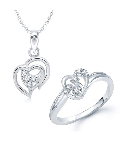 Vk Jewels Admirable Heart Shape Combo Ring Pendant Buy Vk Jewels Admirable Heart Shape Combo