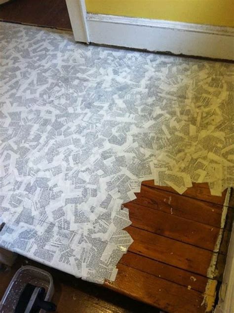 Installing a floor is moderately difficult to do in order to get a good looking job, it. How to Cover Your Floor with Book Pages Do-It-Yourself Ideas Recycling Paper & Books in 2020 ...