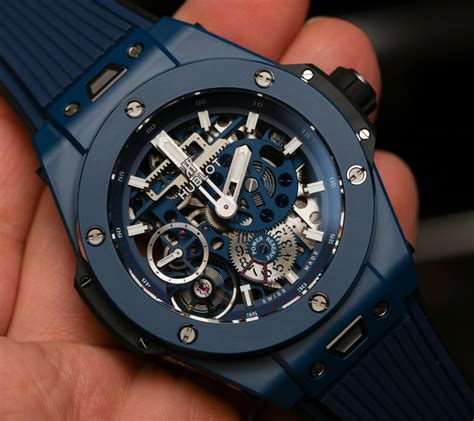Часы classic fusion ceramic blue bracelet. New Hublot Big Bang Meca-10 Blue Ceramic 414.EX.5123.RX Watch