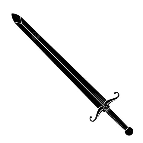 Big Sword Silhouette Sword Sword Silhouettes Cartoon Sword Png